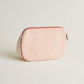 【HERMES】Echappee case HERMES Tricolor Canvas Echappee Case Cognac 1417202